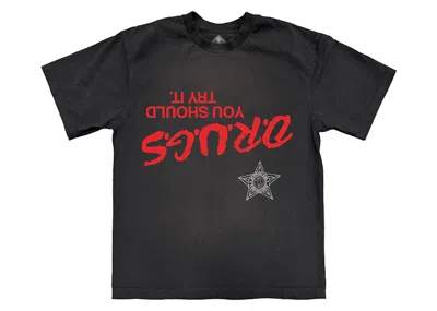Pre-owned Travis Scott Men's  Druxgs Tee Shirt In Black