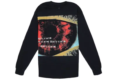 Pre-owned Travis Scott Men's  Eye Long Sleeve Tee Shirt In Black