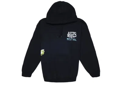 Pre-owned Travis Scott Men's  Festival Airbrush Hoodie In Black