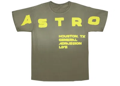 Pre-owned Travis Scott Men's  Flaming Tv Tee Shirt In Brown