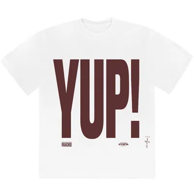 Pre-owned Travis Scott Men's  Franchise Promo Yup! T-shirt In White