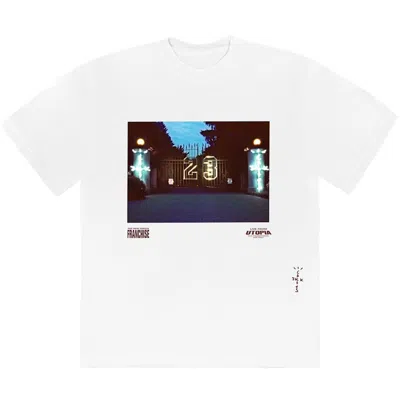 Pre-owned Travis Scott Men's  Gates T-shirt In White