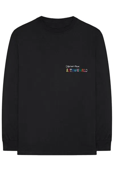 Pre-owned Travis Scott Men's  Greetings From Long Sleeve T-shirt In Black