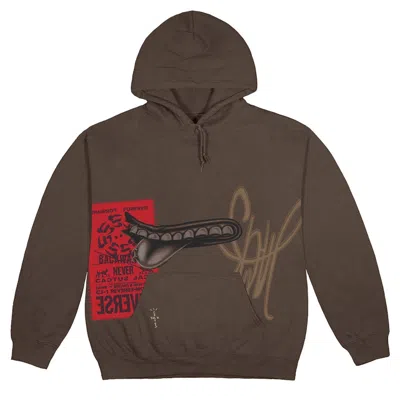 Pre-owned Travis Scott Men's  Grin Hoodie In Brown