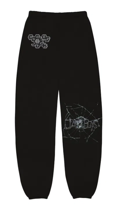 Pre-owned Travis Scott Men's  Jack Boys Cracked Sweatpants In Black