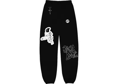 Pre-owned Travis Scott Men's  Jackboys Mask On Sweatpants In Black