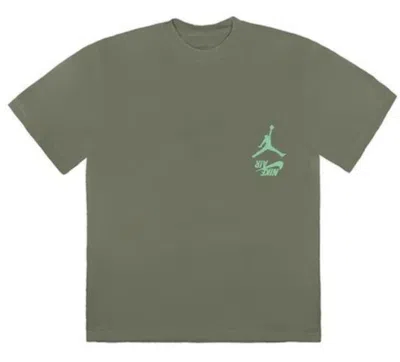 Pre-owned Travis Scott Men's  Jordan Cactus Jack Highest T Shirt In Olive