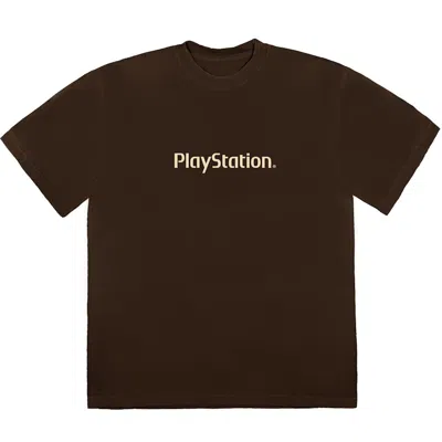Pre-owned Travis Scott Men's  Motherboard Logo Ii T-shirt In Brown