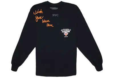 Pre-owned Travis Scott Men's  Msg Knicks Long Sleeve Tee Shirt In Black