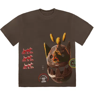 Pre-owned Travis Scott Men's  Never Backward T-shirt In Brown