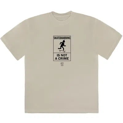 Pre-owned Travis Scott Men's  Not A Crime T-shirt Ii In Grey