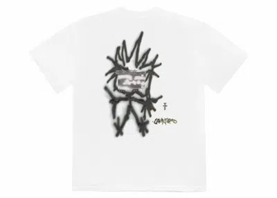 Pre-owned Travis Scott Men's  Out Tee Shirt In White
