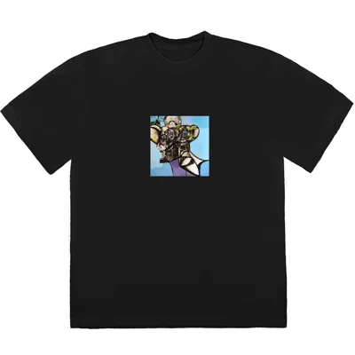 Pre-owned Travis Scott Men's  Portrait Of Travis Title T-shirt In Black