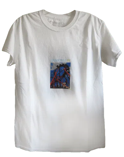 Pre-owned Travis Scott Men's  Roller Coaster Tee Shirt In White