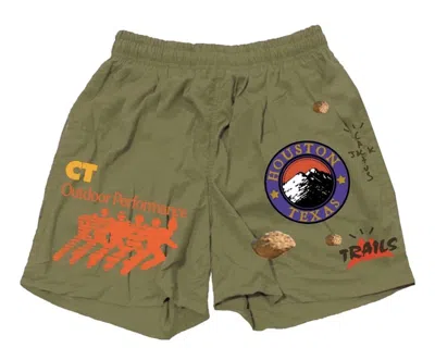 Pre-owned Travis Scott Men's  Running Wild Shorts In Olive