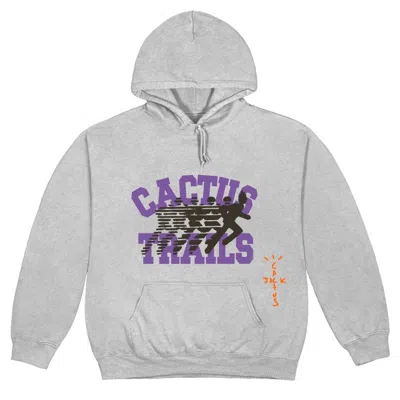 Pre-owned Travis Scott Men's  Running Wild Varsity Hoodie In Heather Grey