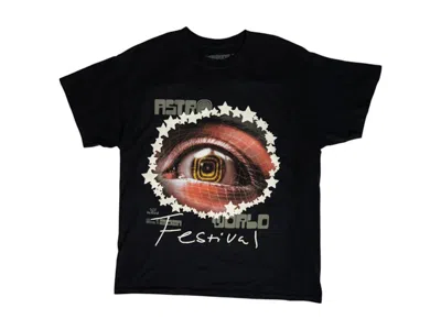 Pre-owned Travis Scott Men's  Starry Eyed Tee T-shirt In Black