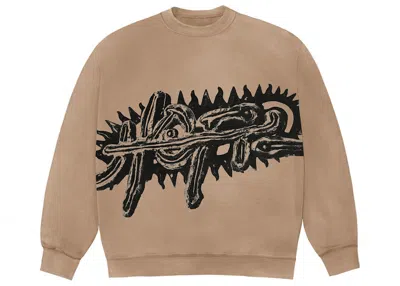 Pre-owned Travis Scott Men's  Utopia A3 Crewneck Sweatshirt In Light Brown