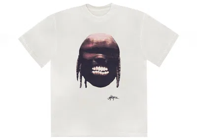 Pre-owned Travis Scott Men's  Utopia B2 Tee Shirt In White