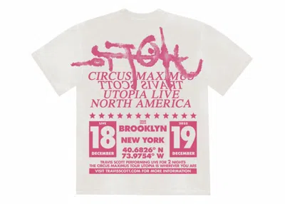 Pre-owned Travis Scott Men's  Utopia Is In Brooklyn Tee Shirt In White