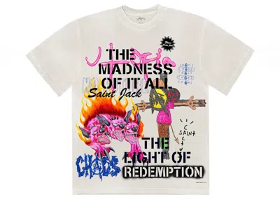Pre-owned Travis Scott Men's  Utopia X St Michael 3a Tee Shirt In White