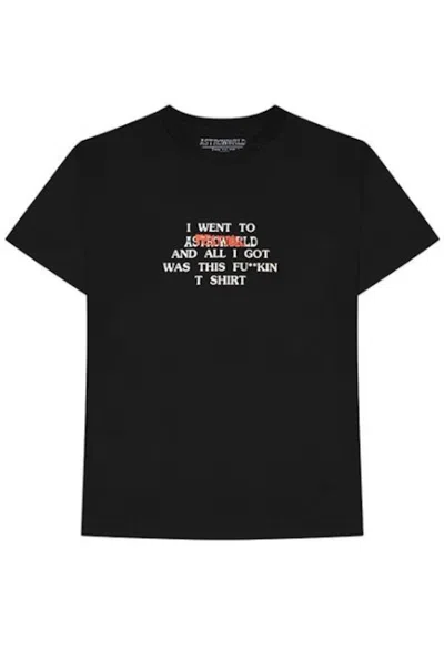 Pre-owned Travis Scott Men's  Where Were You Tee Shirt In Black