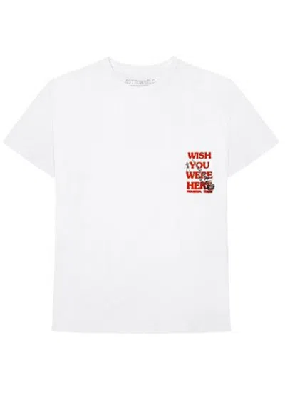 Pre-owned Travis Scott Men's  Wish You Were Here Festival Tee Shirt In White