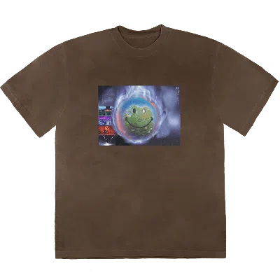 Pre-owned Travis Scott Men's  World Event T-shirt In Bleached Black