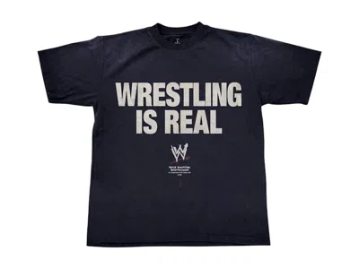 Pre-owned Travis Scott Men's  Wrestling Is Real T-shirt In Black