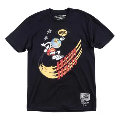 Pre-owned Travis Scott Men's  X Br X Mitchell & Ness Rockets Tee Shirt In Black
