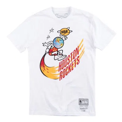 Pre-owned Travis Scott Men's  X Br X Mitchell & Ness Rockets Tee Shirt In White