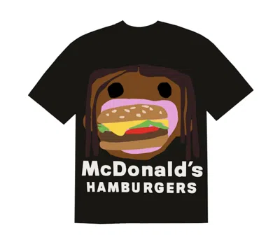Pre-owned Travis Scott Men's  X Cpfm 4 Cj Burger Mouth T-shirt In Black