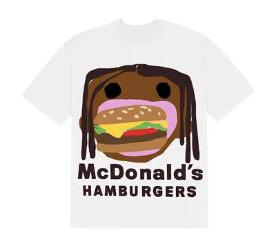 Pre-owned Travis Scott Men's  X Cpfm 4 Cj Burger Mouth T-shirt In White