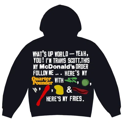 Pre-owned Travis Scott Men's  X Cpfm 4 Cj Script Hoodie In Black