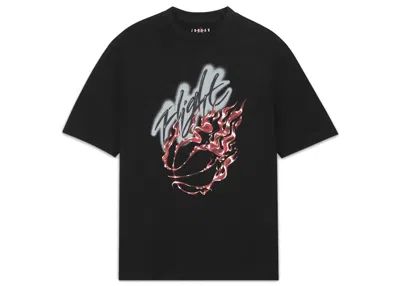 Pre-owned Travis Scott Men's  X Jordan Flight Graphic T-shirt (asia Sizing) In Black