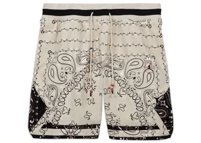Pre-owned Travis Scott Men's  X Jordan Paisley Shorts (asia Sizing) In Orewood