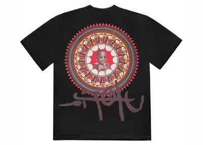 Pre-owned Travis Scott Men's  X Kaws Utopia Ii Tee Shirt In Black