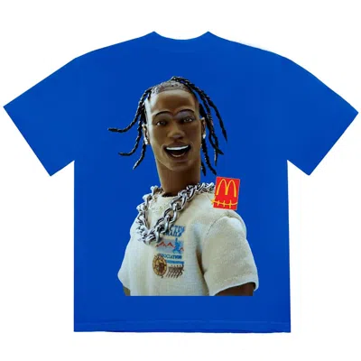 Pre-owned Travis Scott Men's  X Mcdonald's Action Figure Series Iii T-shirt In Blue