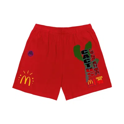 Pre-owned Travis Scott Men's  X Mcdonald's All American '92 Shorts In Red