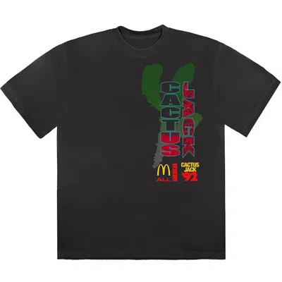 Pre-owned Travis Scott Men's  X Mcdonald's All American '92 T-shirt In Washed Black
