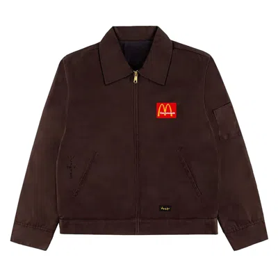 Pre-owned Travis Scott Men's  X Mcdonald's Billions Served Work Jacket In Brown