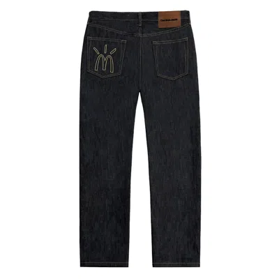 Pre-owned Travis Scott Men's  X Mcdonald's Cactus Arches Outline Denim Pants In Black