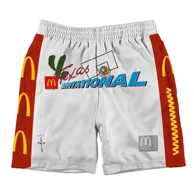 Pre-owned Travis Scott Men's  X Mcdonald's Cactus Jack All American Shorts In White