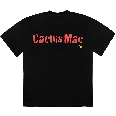 Pre-owned Travis Scott Men's  X Mcdonald's Cactus Mac T-shirt In Black
