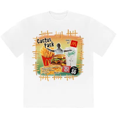 Pre-owned Travis Scott Men's  X Mcdonald's Cactus Pack Vintage Bootleg Ii T-shirt In White