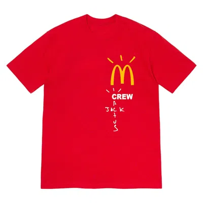 Pre-owned Travis Scott Men's  X Mcdonald's Crew T-shirt In Red