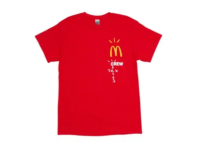 Pre-owned Travis Scott Men's  X Mcdonald's Crew T-shirt In Red