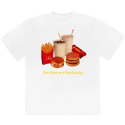 Pre-owned Travis Scott Men's  X Mcdonald's Deserve A Break Ii T-shirt In White