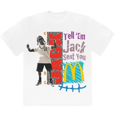 Pre-owned Travis Scott Men's  X Mcdonald's Jack Smile T-shirt In White