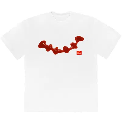 Pre-owned Travis Scott Men's  X Mcdonald's Ketchup T-shirt In White